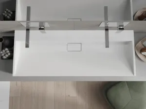 MEXEN - Ava umývadlo na dosku liaty mramor B/O 120 x 46, biela 23011200
