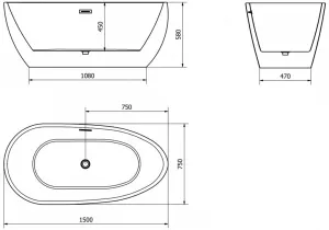 Mexen Eos, 150 x 75 cm 52471507575-20