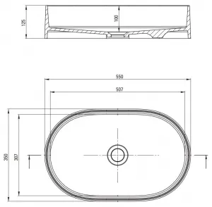 DEANTE - Silia titanium Granit umývadlo, oval CQS_TU6S