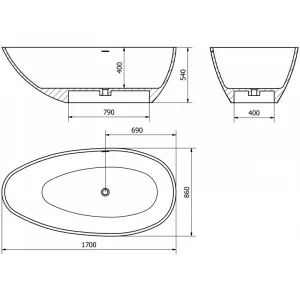 MEXEN - Milano 170 x 86 cm 57301708500