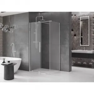 MEXEN/S - Velár sprchovací kút, posuvné dvere 110 x 120, dekor, chróm 871-110-120-31-01