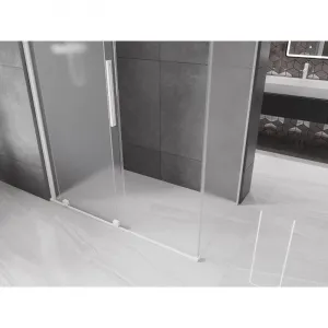 MEXEN/S - Velár sprchovací kút, posuvné dvere 150 x 85, dekor, biela 871-150-085-31-20