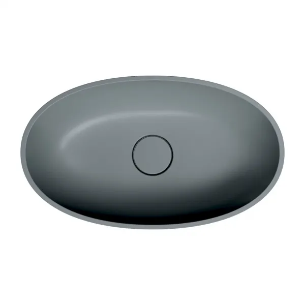 OMNIRES - SHELL M+ umývadlo na dosku, 60 x 35 cm, matná popolavá šedá SHELLUNAG
