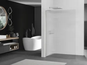 MEXEN/S - Kioto L Sprchová zástena WALK-IN 80 x 200, prúžky, nikel kartáčovaná 800-080-103-97-09