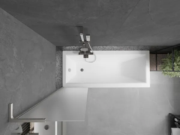 MEXEN/S - Next L vaňová zástena FIX 50 x 150, dekor, nikel kartáčovaná 895-050-000-03-30-97