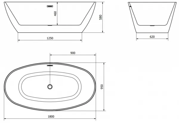 Mexen Eris 180 x 95 cm 53441809500-20