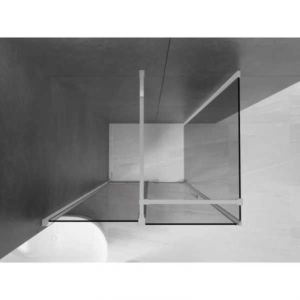 MEXEN/S - Velár sprchovací kút, posuvné dvere 100 x 80, grafit, chróm 871-100-080-41-01