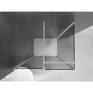 MEXEN/S - Velár sprchovací kút, posuvné dvere 100 x 80, grafit, chróm 871-100-080-41-01