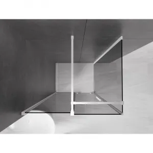 MEXEN/S - Velár sprchovací kút, posuvné dvere 100 x 80, grafit, biela 871-100-080-41-20