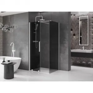MEXEN/S - Velár sprchovací kút, posuvné dvere 110 x 70, grafit, biela 871-110-070-41-20