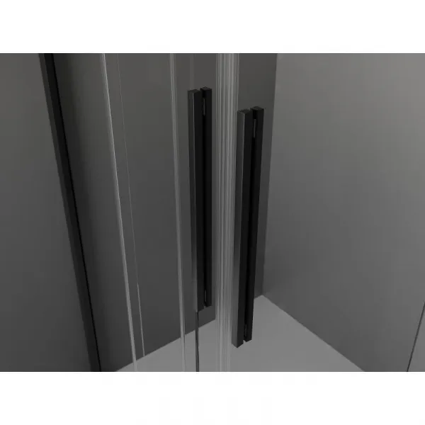 MEXEN/S - Velar Duo sprchovací kút, posuvné dvere 90 x 90, grafit, čierna 871-090-090-42-70