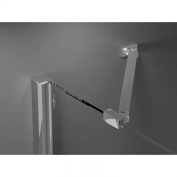 MEXEN/S - Velar Duo sprchovací kút, posuvné dvere 90 x 90, grafit, chróm 871-090-090-42-01