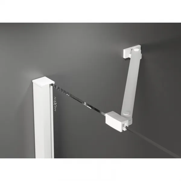MEXEN/S - Velar Duo sprchovací kút, posuvné dvere 100 x 90, grafit, biela 871-100-090-42-20