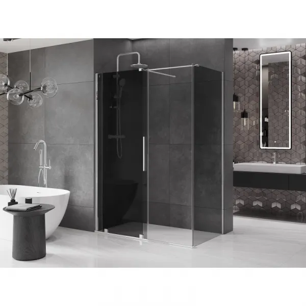 MEXEN/S - Velár sprchovací kút, posuvné dvere 150 x 80, grafit, chróm 871-150-080-41-01