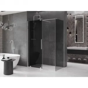 MEXEN/S - Velár sprchovací kút, posuvné dvere 150 x 80, grafit, chróm 871-150-080-41-01