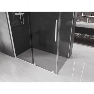 MEXEN/S - Velár sprchovací kút, posuvné dvere 150 x 70, grafit, biela 871-150-070-41-20