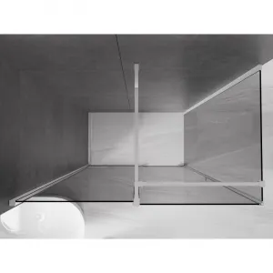 MEXEN/S - Velár sprchovací kút, posuvné dvere 140 x 80, grafit, chróm 871-140-080-41-01