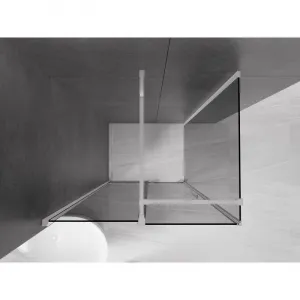 MEXEN/S - Velár sprchovací kút, posuvné dvere 140 x 100, grafit, chróm 871-140-100-41-01