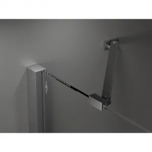 MEXEN/S - Velar Duo sprchovací kút, posuvné dvere 100 x 100, grafit, grafit metal 871-100-100-42-95