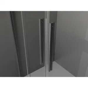 MEXEN/S - Velar L Duo sprchovací kút, posuvné dvere 80 x 80, grafit, grafit metal 871-080-080-02-43-95