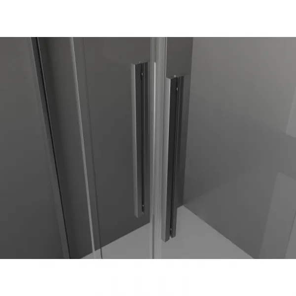 MEXEN/S - Velar Duo sprchovací kút, posuvné dvere 100 x 100, grafit, grafit metal 871-100-100-42-95