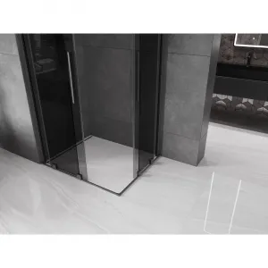 MEXEN/S - Velar Duo sprchovací kút, posuvné dvere 100 x 90, grafit, grafit metal 871-100-090-42-95
