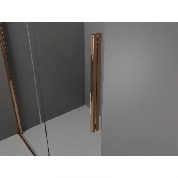 MEXEN/S - Velár sprchovací kút 100 x 85, transparent, ružové zlato 871-100-085-01-60