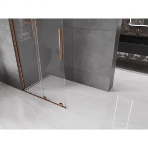 MEXEN/S - Velár posuvné sprchové dvere Walk-in 70, transparent, ružové zlato 871-070-000-03-60