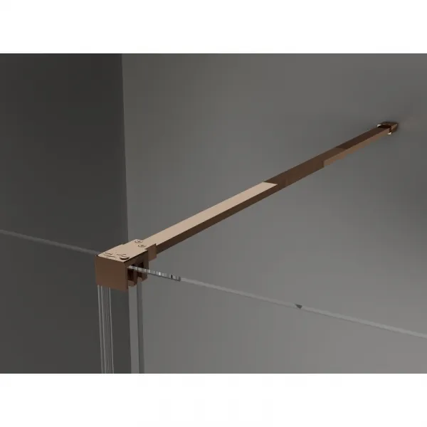 MEXEN/S - Velár sprchovací kút 100 x 80, transparent, ružové zlato 871-100-080-01-60