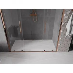 MEXEN/S - Velar Duo posuvné sprchové dvere 180, transparent, růžové zlato 871-180-000-02-60