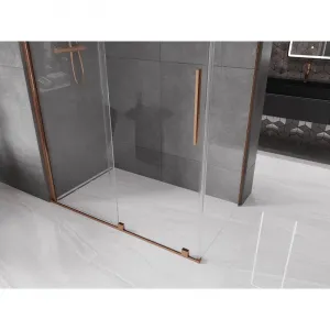 MEXEN/S - Velár sprchovací kút 150 x 80, transparent, ružové zlato 871-150-080-01-60