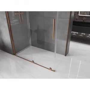 MEXEN/S - Velár sprchovací kút 150 x 90, transparent, ružové zlato 871-150-090-01-60
