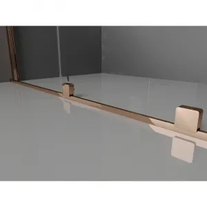 MEXEN/S - Velár sprchovací kút 130 x 85, transparent, ružové zlato 871-130-085-01-60