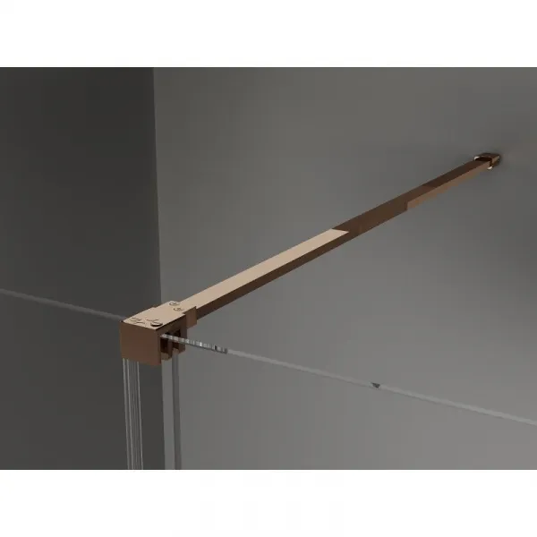 MEXEN/S - Velár sprchovací kút 130 x 85, transparent, ružové zlato 871-130-085-01-60