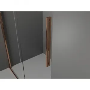 MEXEN/S - Velár sprchovací kút 130 x 85, transparent, ružové zlato 871-130-085-01-60
