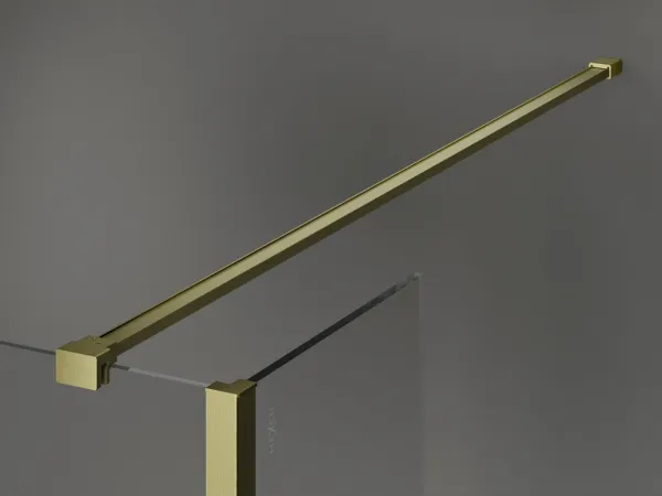 MEXEN/S - Kioto Sprchová zástena WALK-IN 90 x 40, transparent, zlatá kartáčovaná 800-090-212-55-00-040