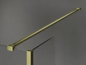 MEXEN/S - Kioto Sprchová zástena WALK-IN 90 x 40, transparent, zlatá kartáčovaná 800-090-212-55-00-040