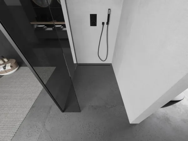 MEXEN/S - Kyoto Sprchová zástena WALK-IN 105 x 40, transparent, grafit metal 800-105-212-95-00-040