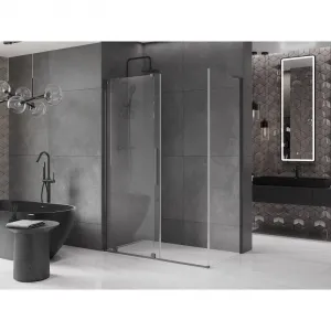 MEXEN/S - Velár sprchovací kút, posuvné dvere 160 x 70, transparent, grafit metal 871-160-070-01-95