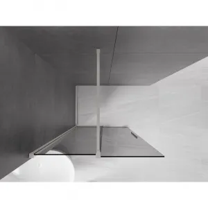 MEXEN/S - Velar Sprchová zástena posuvná Walk-in 70 x 200, grafit 8 mm, nikel kefovaná 871-070-000-43-97