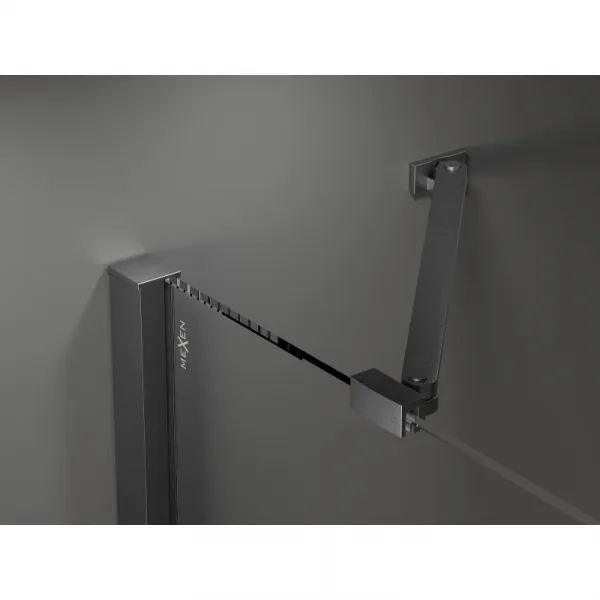 MEXEN/S - Velar Duo sprchovací kút, posuvné dvere 80 x 80, grafit, grafit kartáčovaná 871-080-080-42-66