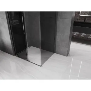 MEXEN/S - Velár sprchovací kút, posuvné dvere 100 x 75, grafit, grafit metal 871-100-075-41-95