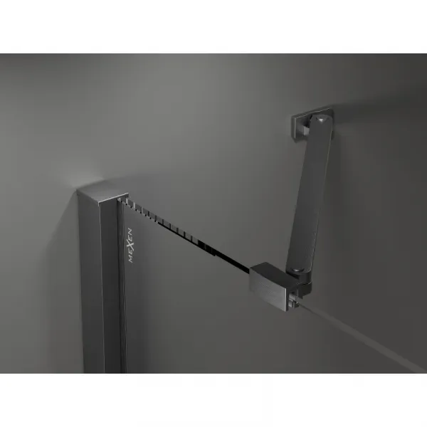MEXEN/S - Velar Duo sprchovací kút, posuvné dvere 100 x 100, grafit, grafit kartáčovaná 871-100-100-42-66