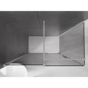 MEXEN/S - Velár sprchovací kút, posuvné dvere 130 x 75, grafit, nikel kartáčovaný 871-130-075-41-97