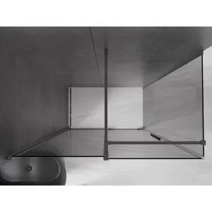MEXEN/S - Velár sprchovací kút, posuvné dvere 150 x 80, grafit, grafit metal 871-150-080-41-95