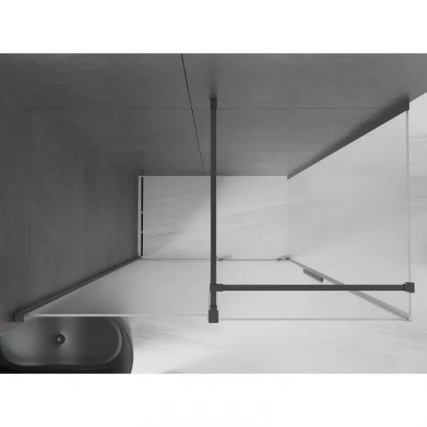 MEXEN/S - Velár sprchovací kút, posuvné dvere 150 x 85, dekor, grafit metal 871-150-085-31-95