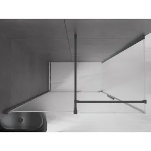 MEXEN/S - Velár sprchovací kút, posuvné dvere 150 x 85, dekor, grafit metal 871-150-085-31-95