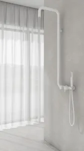 DEANTE - Silia bianco Sprchový stĺp, so sprchovou batériou NQS_A4XM