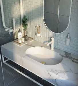 DEANTE - Silia bianco Umývadlová batéria BQS_A20M