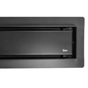 REA - Odtokový žľab 90 Pure Neox - matný čierny REA-G6603
